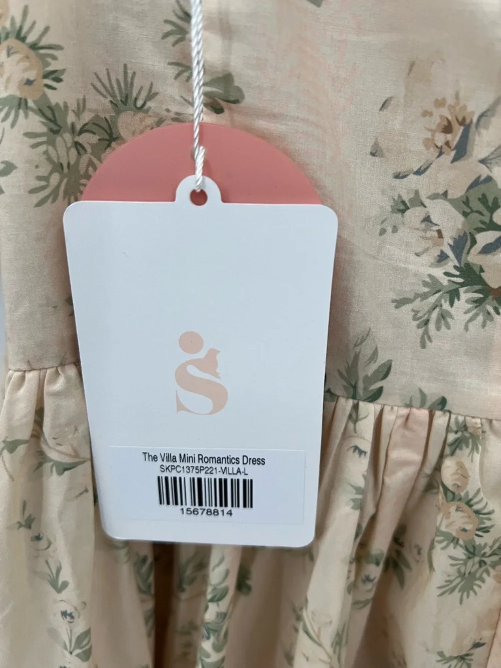 Selkie the Villa floral Puff-Sleeve Mini Dress NWT - Picture 10 of 12